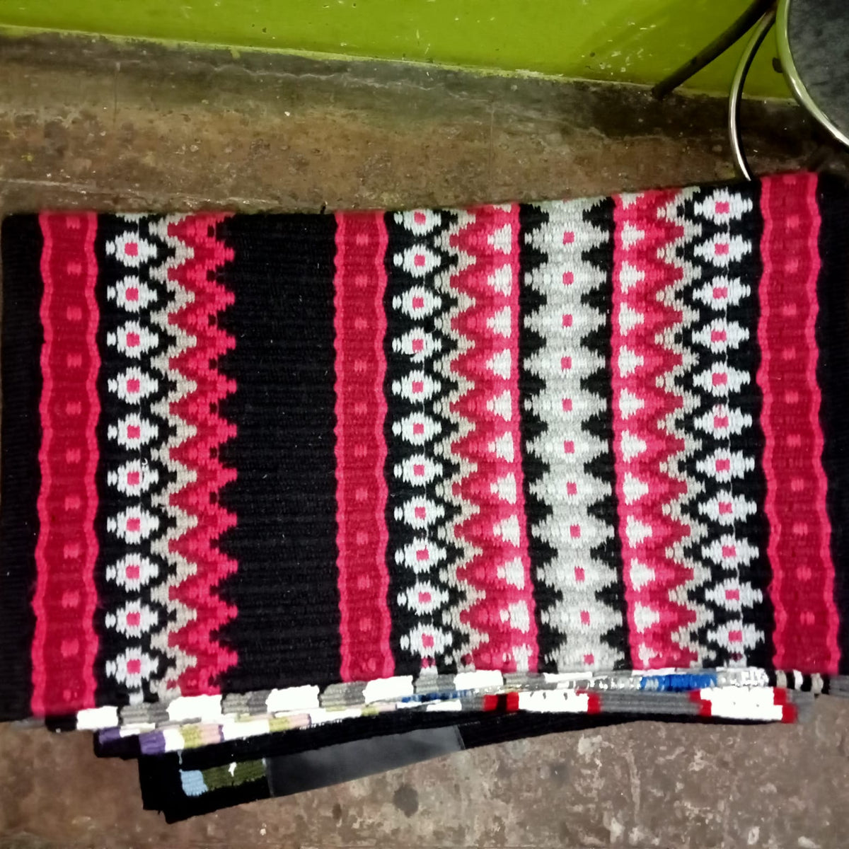 Red and Black Aztec Saddle Pad