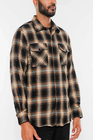 FULL PLAID CHECKERED FLANNEL LONG SLEEVE