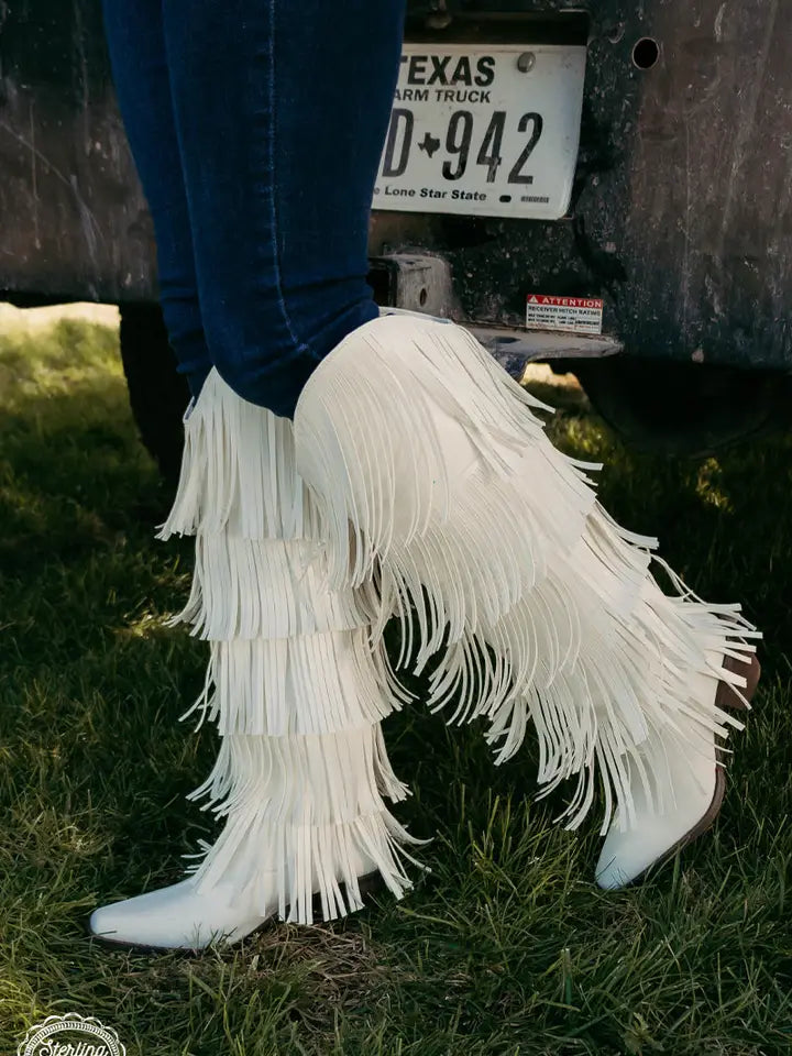 Frosted Fringe Boots