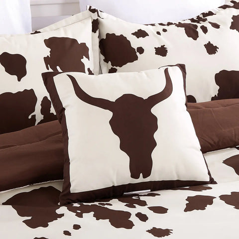 Linen Mart - Rustic Cowhide Farmhouse Comforter Set