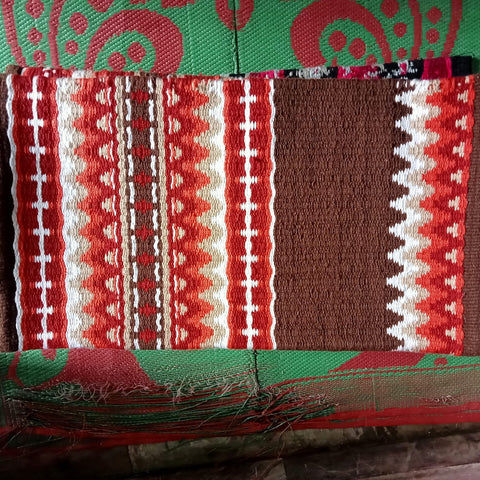 Brown and Red Aztec Saddle Pad