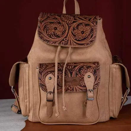 Wrangler Vintage Floral Tooled Backpack