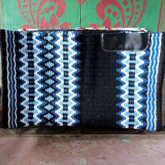 Navy and Turquoise Saddle Pad