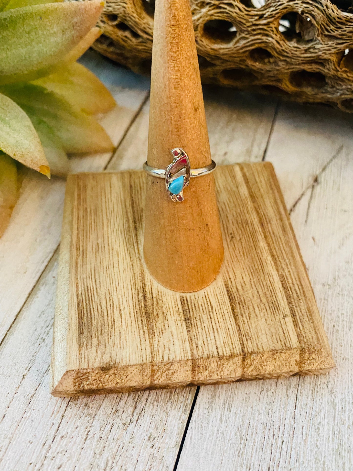 Zuni Sterling Silver & Turquoise Ring