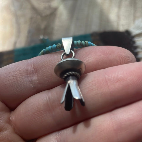 Navajo Sterling Silver Blossom Pendant