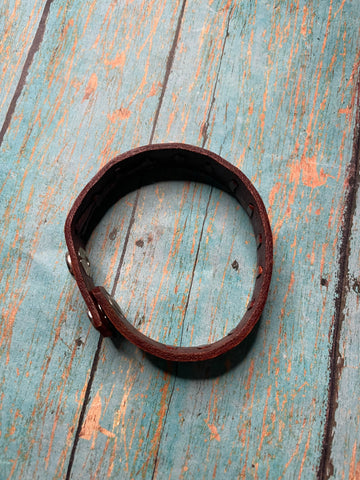 Handmade Brown Leather Bracelet