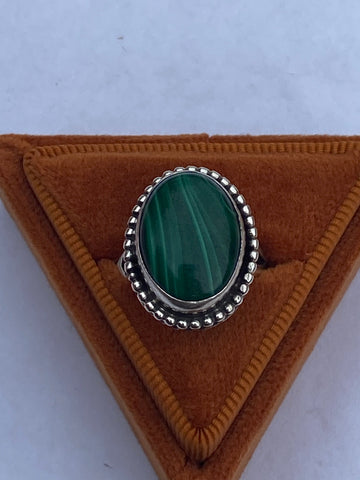 Navajo Malachite & Sterling Silver Rings