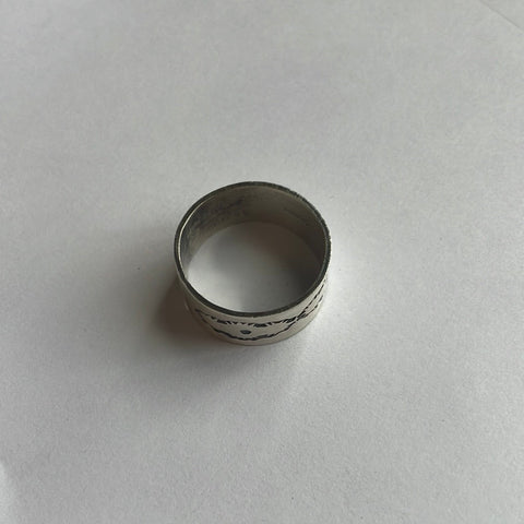 Navajo Sterling Silver Hand-stamped Ring Band