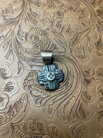 Navajo Sterling Silver Pendant By Chimney Butte