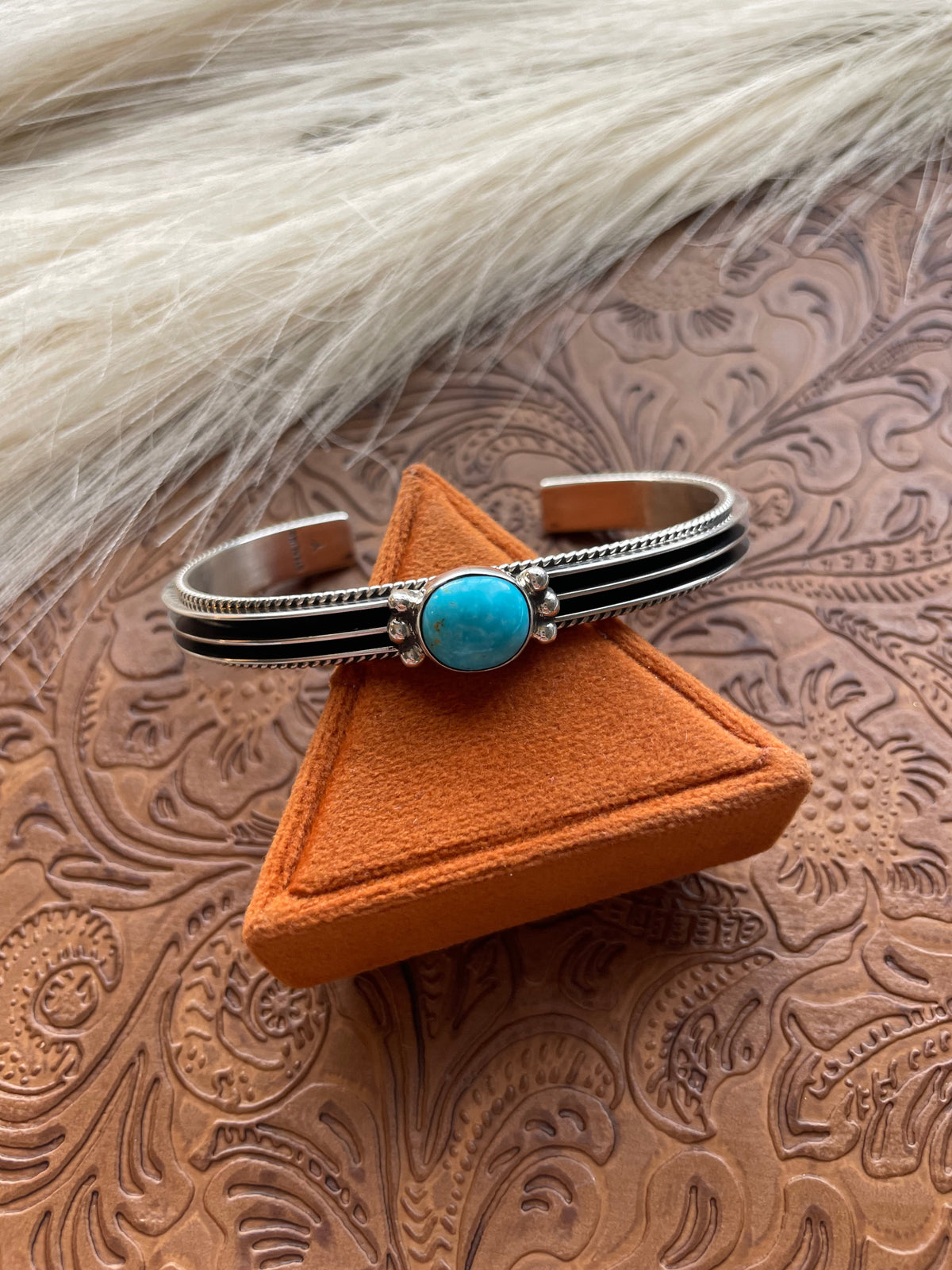 Navajo Sterling Silver & Turquoise Cuff Bracelet