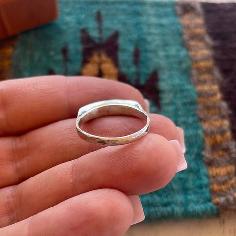 Zuni Sterling Silver & Turquoise 4 Stone Stacker Ring