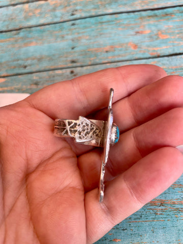 Navajo Turquoise & Sterling Silver Adjustable Ring