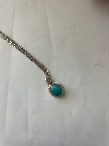 Navajo Sterling Silver Turquoise Mini Pendant