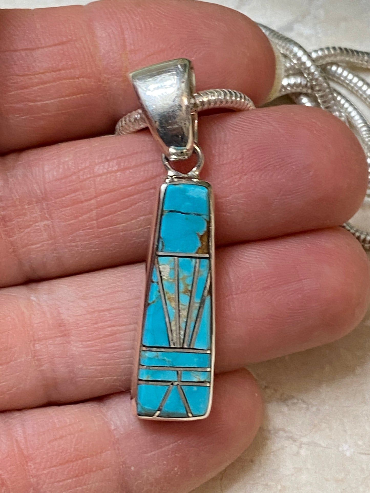 Turquoise & Sterling Silver Pendant