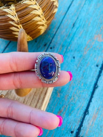 Navajo Purple Mojave & Sterling Silver Ring