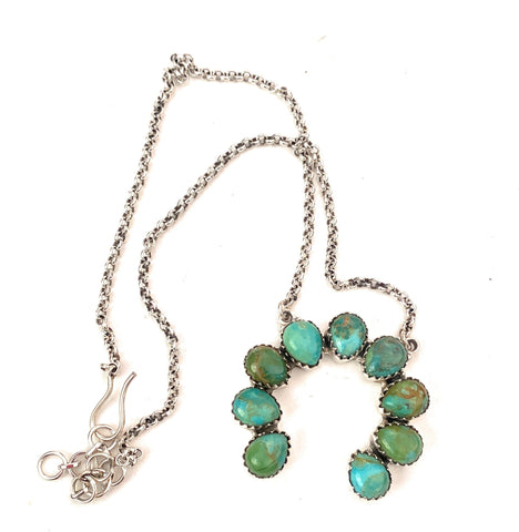 Handmade Sterling Silver & Turquoise Naja Necklace