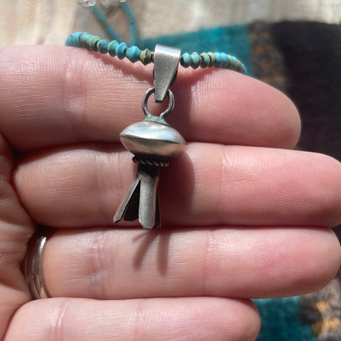 Navajo Sterling Silver Blossom Pendant