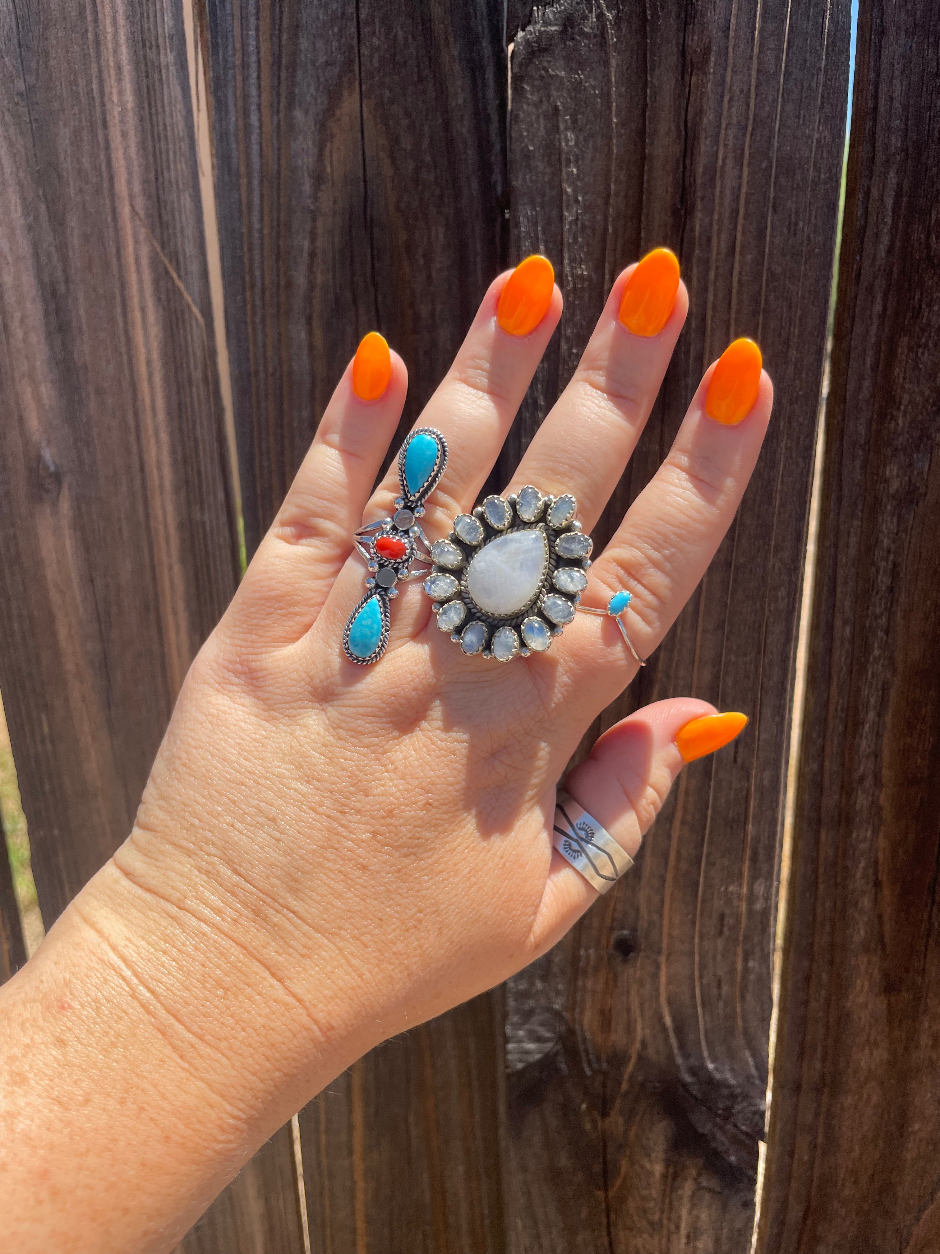 Navajo Sterling Silver Hand-stamped Ring Band