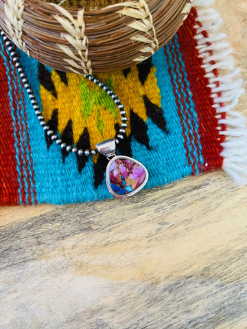 Navajo Sterling Silver & Pink Dream Pendant