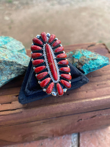 Navajo Sterling Silver & Natural Spiny Cluster Ring