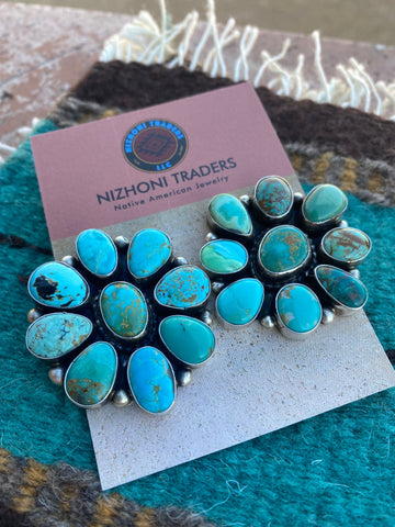 Navajo Royston Turquoise earrings by Sheila Becenti